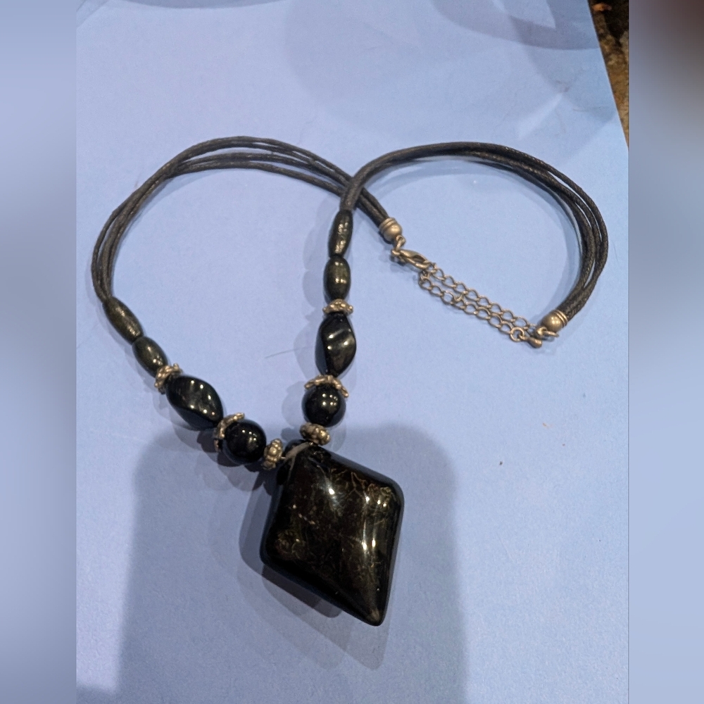 Beaded Black Necklace